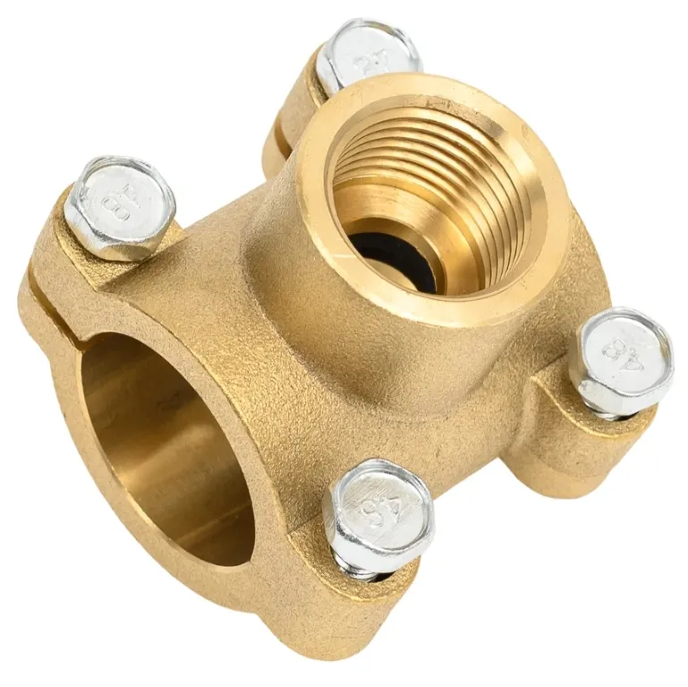 Купить Врезка трубная VIEIR (обойма-тройник) 3/4 × 1/2 гайка × 3/4, латунная VRDN4-20