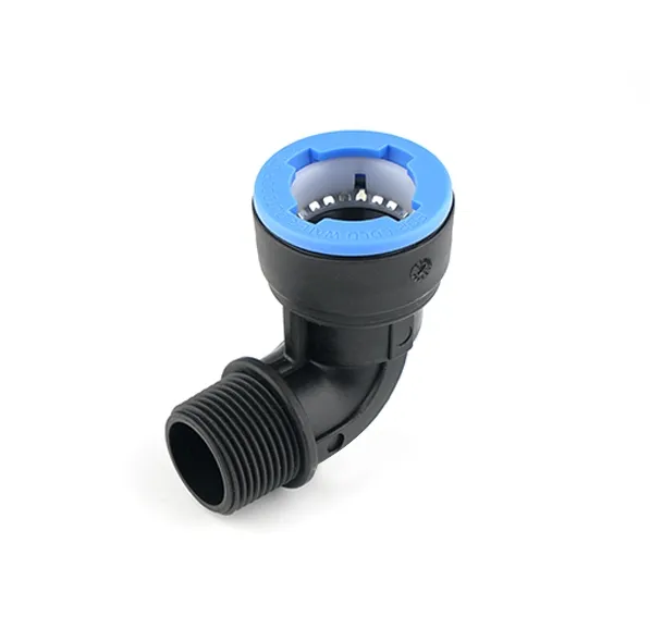 Купить ПНД Угол с резьбой быстросборный IRRIPLAST PP PUSH пластик Ø32х1/2" Н 10/180