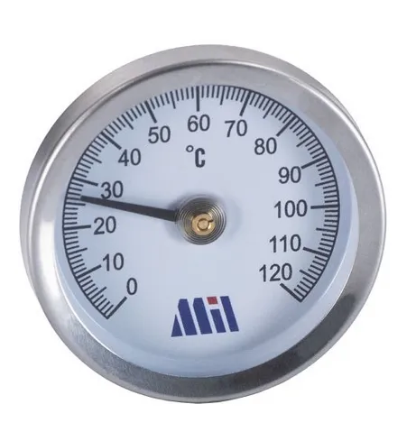 Купить Термометр накладной 63 мм с пружиной 0–120 °C для систем отопления Millennium TMPML12063