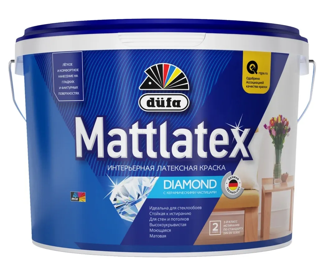 Купить Водно-дисперсионная краска Dufa MATTLATEX RD100 9 л МП00-009473