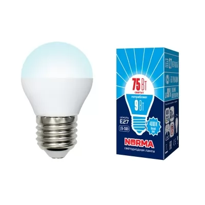 Лампа светодиодная Volpe Norma LED-G45 E27-FR-NR 9 Вт белый свет купить в Москве