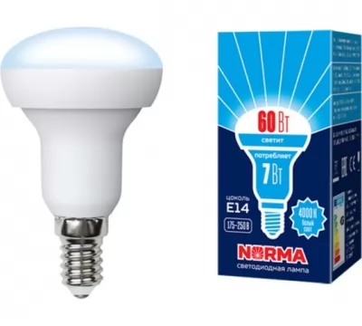 Лампа светодиодная Volpe Norma LED-R50 E14-FR-NR 7 Вт белый свет купить в Москве